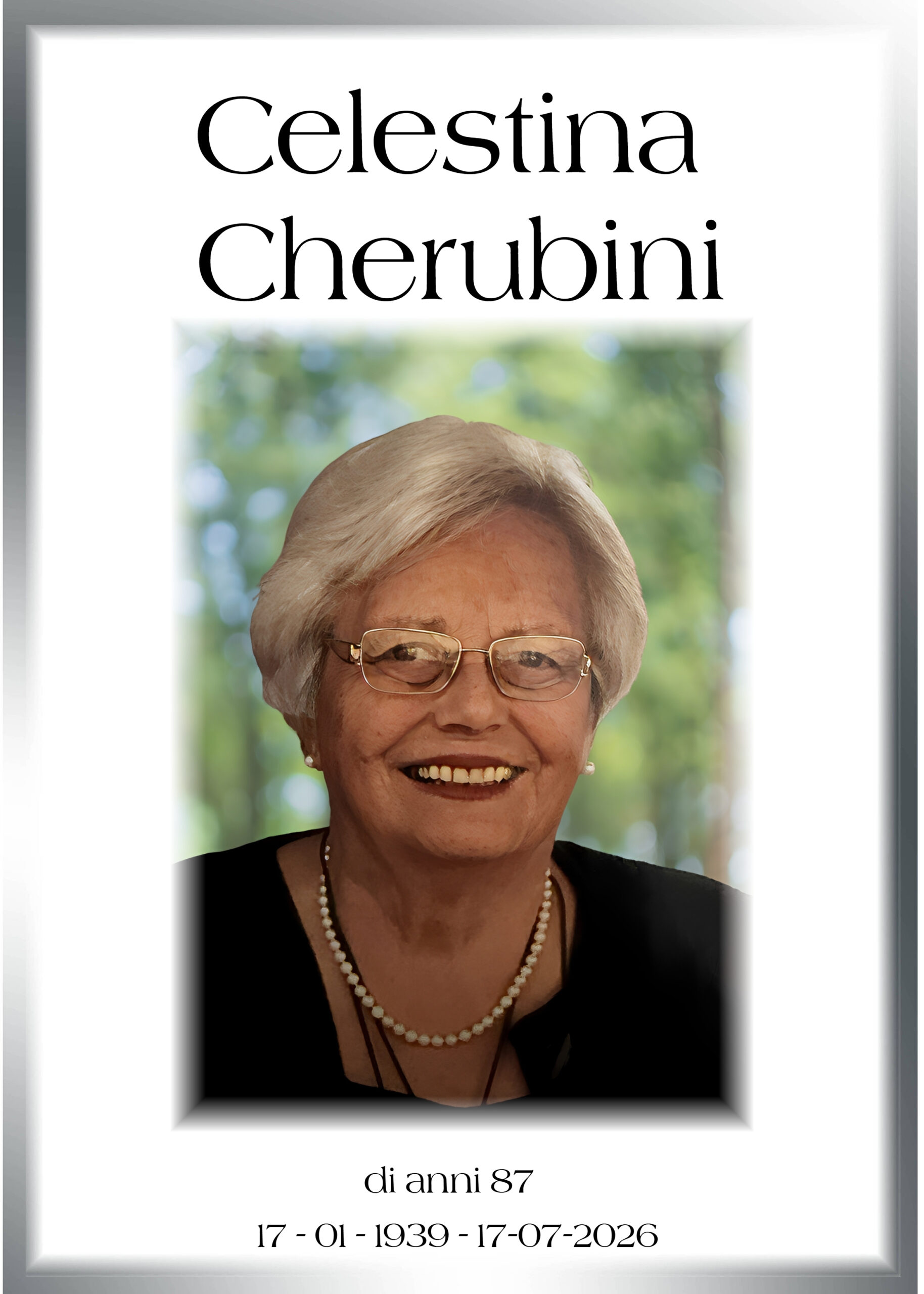 Necrologio Celestina Cherubini