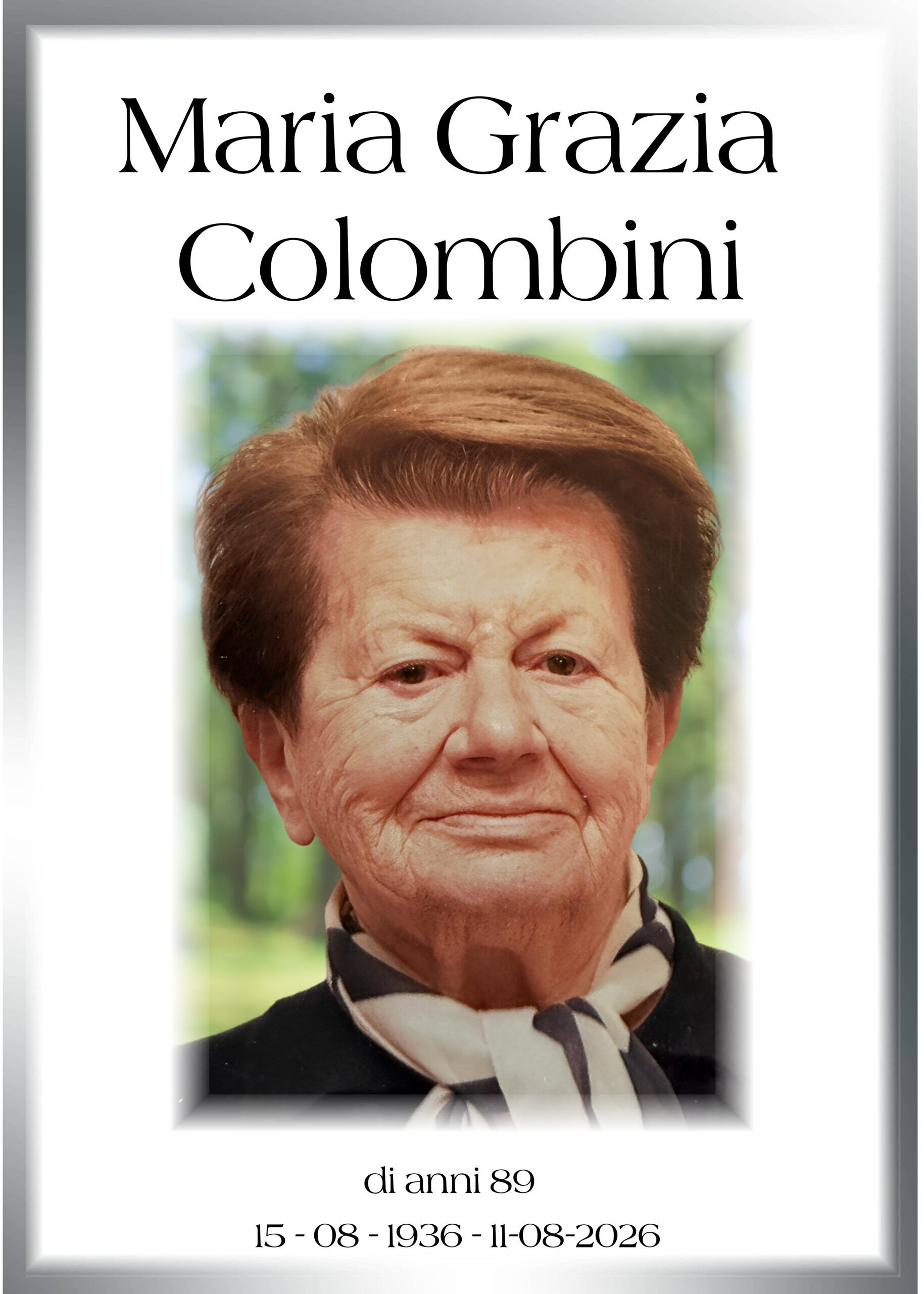Necrologio Maria Grazia Colombini