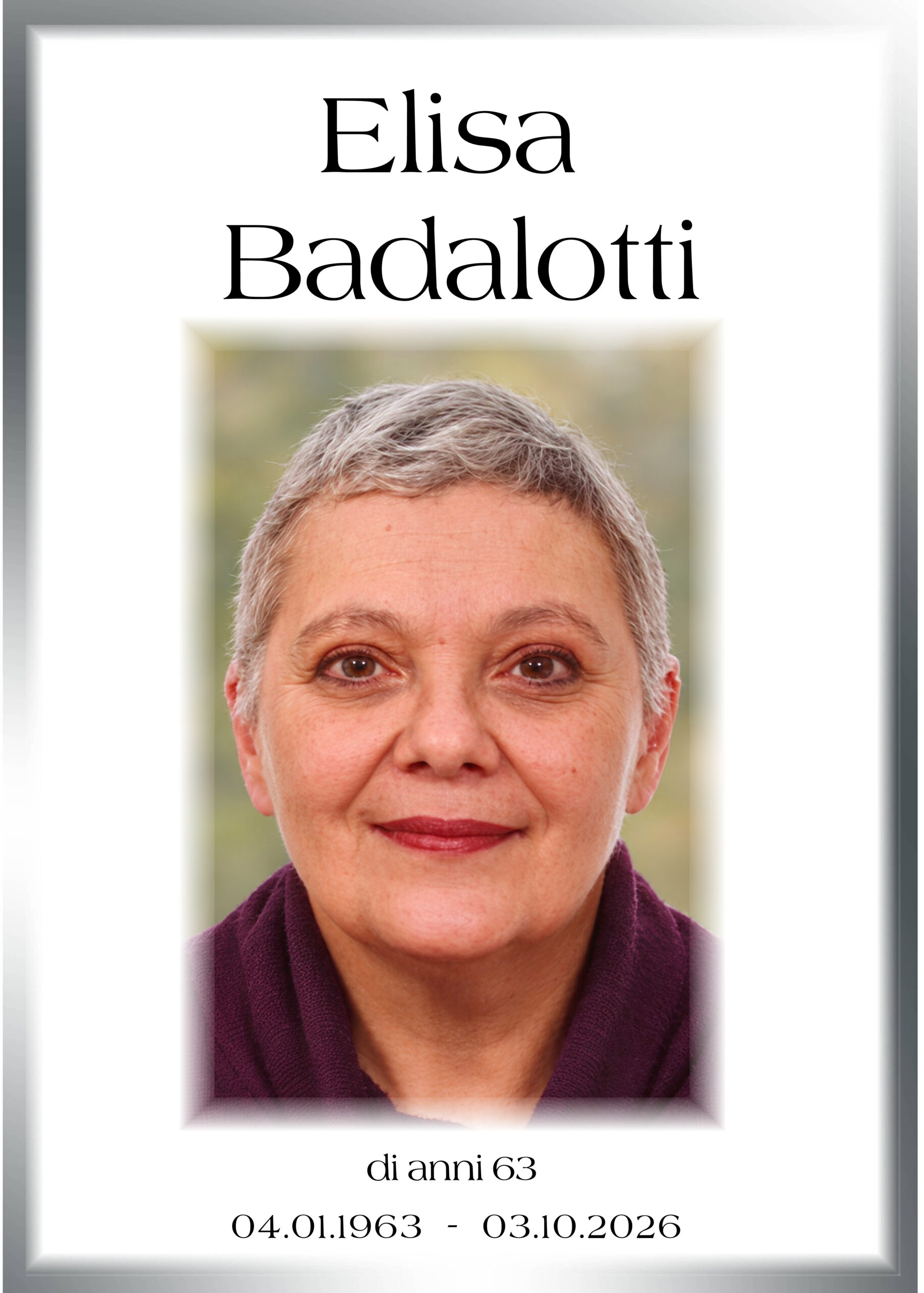 Necrologio Elisa Badalotti