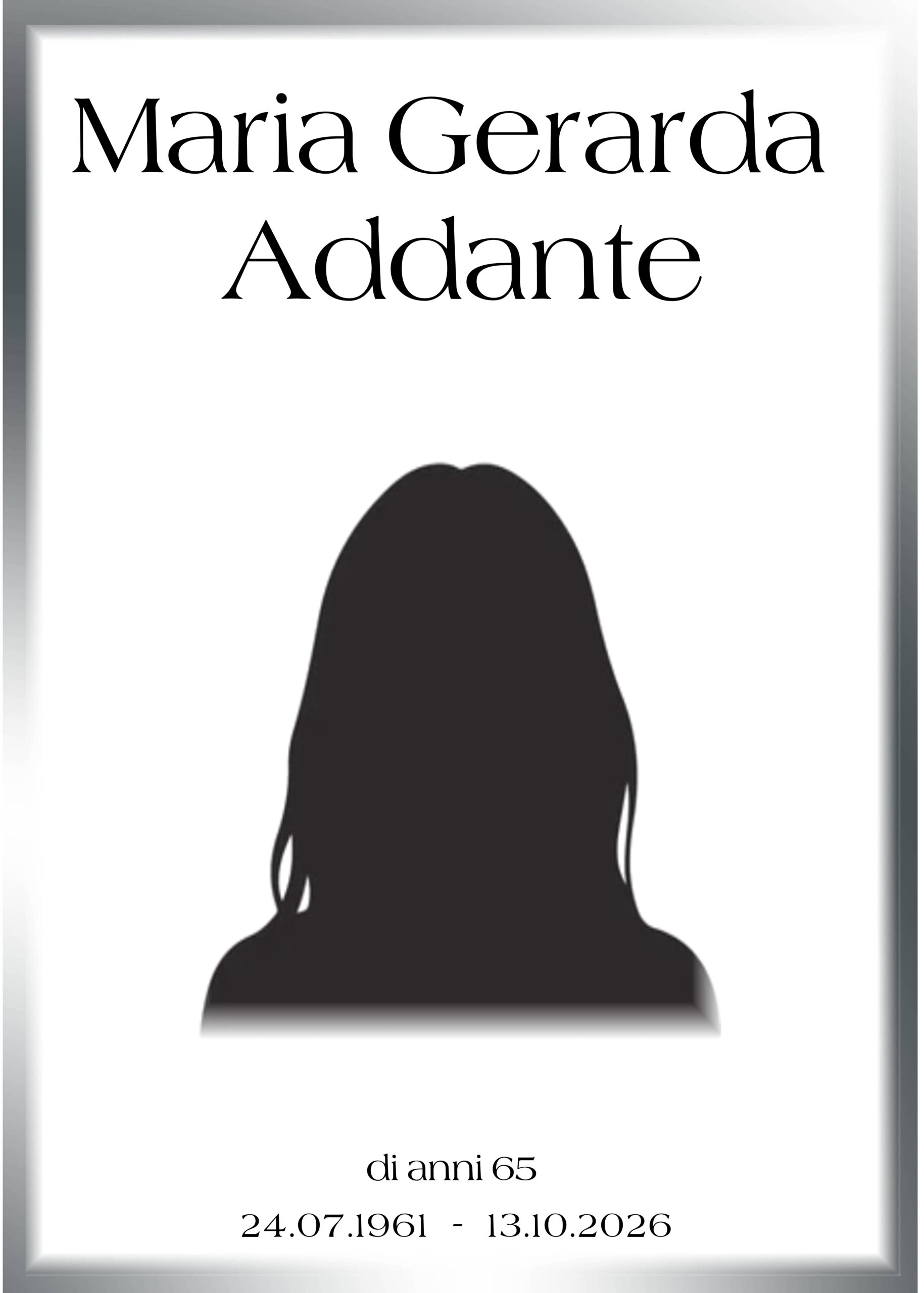 Necrologio Maria Gerarda Addante